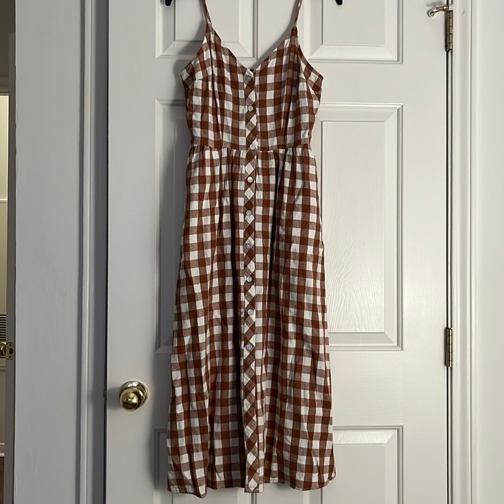 Plaid midi dress